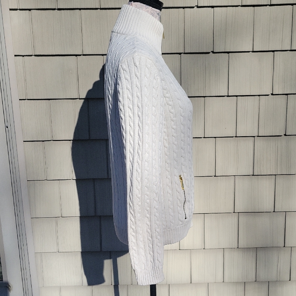 Ralph Lauren Cable-Knit Zip Turtleneck Sweater - Picture 3 of 7